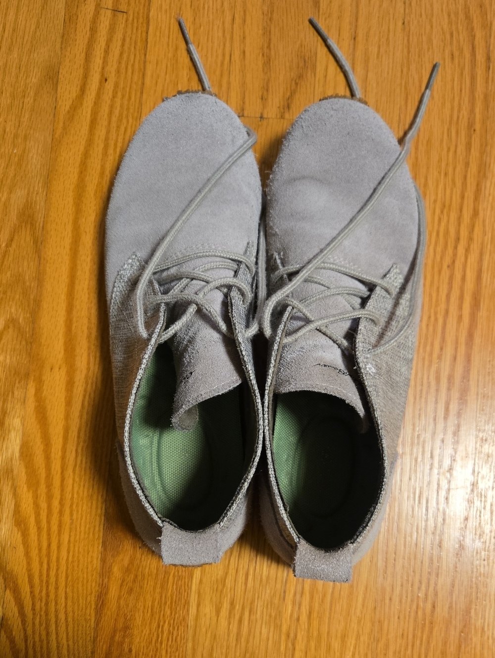 Women's Eddie Bauer Suede Casual Lace-Up Shoes - Gray/Beige